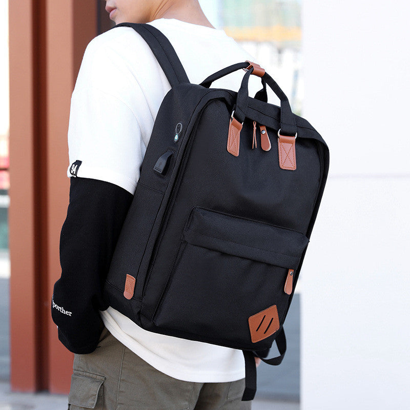 Backpack Male Business Casual USB Computer Backpack Large Capacity