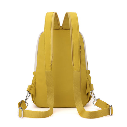 Fashion Outdoor Trendy Women's Bag Contrast Color Backpack
