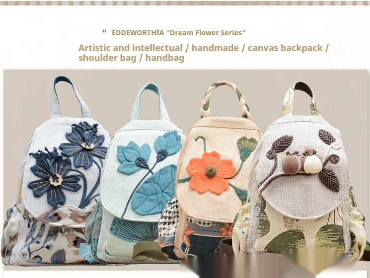 Ethnic Style Backpack Retro Light Canvas Travel