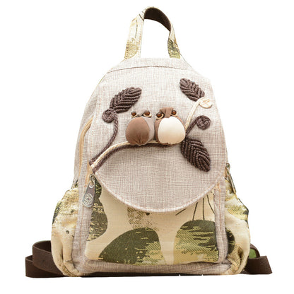 Ethnic Style Backpack Retro Light Canvas Travel