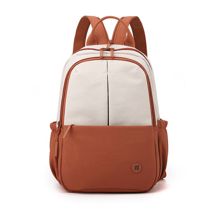 Fashion Outdoor Trendy Women's Bag Contrast Color Backpack