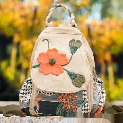 Ethnic Style Backpack Retro Light Canvas Travel