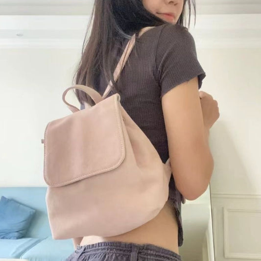 Retro Minority Autumn And Winter New Suede Girls Backpack